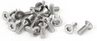 M4 x 12mm 316 Stainless Steel Flat Torx Head Machine Screw Silver Tone 20pcs