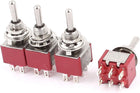 4 Pcs 250VAC 2A 125VAC 5A 6 Terminais DPDT 3 Posição LIGA/DESLIGA/LIGA Momentânea Interruptor de Troca