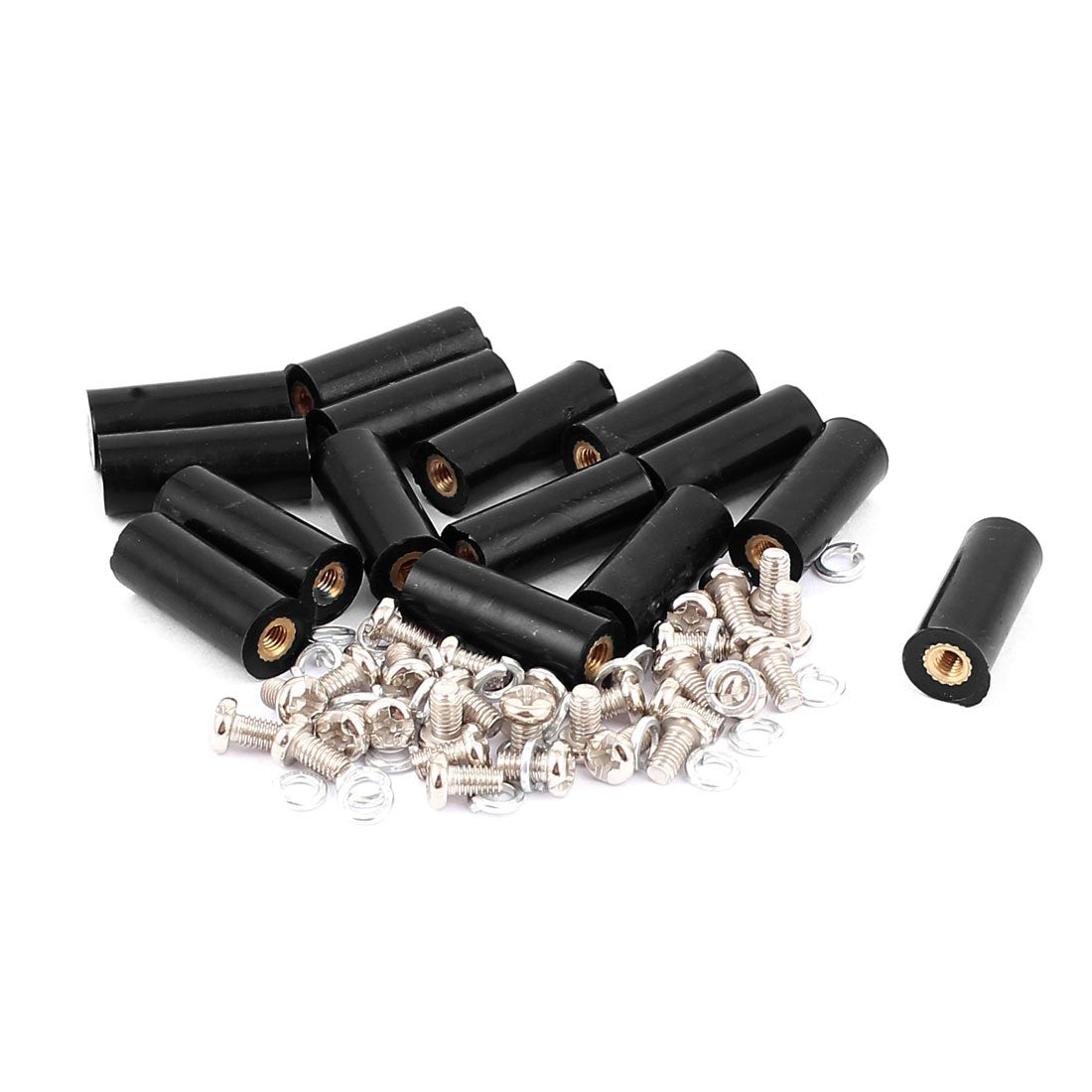 15 Pcs M3 Brass Insert Thread 8x20mm Insulated Standoff Terminals