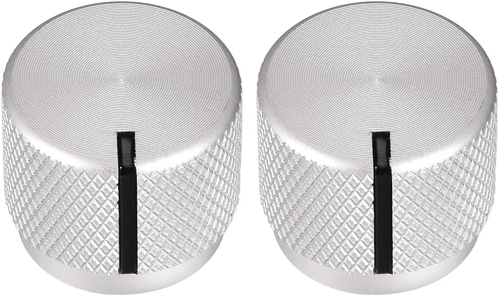 Stereo Knob, 20*6*17 mm Aluminium Alloy, Volume Control Knobs, Sliver 2pcs
