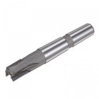 Square Nose End Mill, 18mm Cutting Dia P35 Tungsten Carbide Tip 3 Straight Flutes Milling Cutter with MT2 Morse Taper Shank