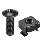 M6 x 19mm Cage Nuts and Screws Carbon Steel for Rack Mount Server Shelve Cabinet Set of 25