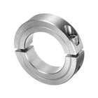 Double Split Clamp-On Shaft Collar for 1-1/2" Shaft, Two-Piece Clamping Collar, 2-3/8" OD, 9/16" Width, 304 Stainless Steel Axle Collar Clamp, Set Screw Style