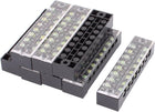 8 Pcs TB-1508L 8 Positions Dual Row Screw Electric Wire Connection Barrier Terminal Strip 600V 15A
