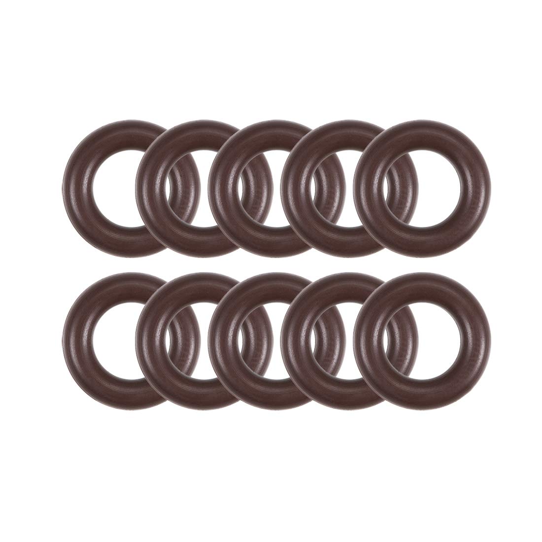 Fluorine Rubber O-Rings 14mm OD 8mm ID 3mm Width, Metric FKM Sealing Gasket, Pack of 10