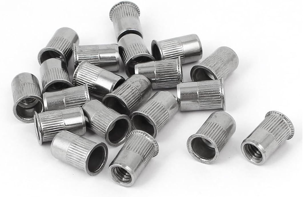 M6 x 14mm Stripe Countersunk Head Blind Rivet Nut Insert Nutsert 20PCS
