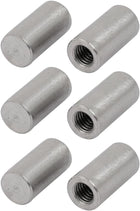 304 Stainless Steel M5 Female Thread 8mm x 16mm Cylindrical Dowel Pin 6pcs