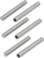 304 Stainless Steel M4 Female Thread 6mm x 50mm Cylindrical Dowel Pin 6pcs