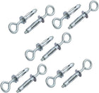 10Pcs M4 Thread 32mm Length Zinc Plated Hollow Wall Anchor Screw Eye Assortment