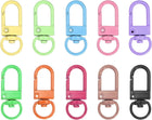 Lobster Claw Clasps, 50Pcs 33mm - Metal Swivel Clasps Snap Hook, Lanyard Clips for Bag Keychains Purses Charm Jewelry Making Connector DIY Craft Accessories (10 Colors)
