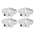 4PCS SHF8 Linear Motion Rail Clamping Rod Rail Guide Support, Aluminum Mounting Bracket for 8mm Diameter Linear Motion Rod, Silver Tone