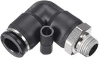 Push to Connect Tube Fitting Male Elbow 8mm Tube OD x G1/8 Thread Pneumatic Air Push Fit Lock Fitting 4pcs