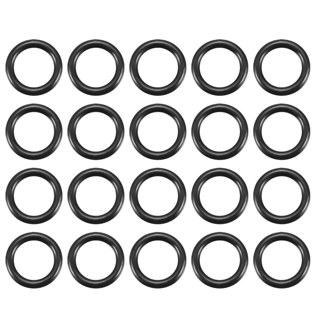 Nitrile Rubber O-Rings, 12mm OD 8mm ID 2mm Width, Metric Sealing Gasket Pack of 20