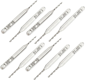 10pcs 1.0mm Tip Spiral Flute Tungsten Carbide Micro PCB Drill Bits