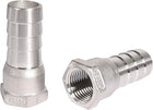 304 Stainless Steel Hose Barb Fitting Coupler, 20mm Barb x G1/2 Female Thread Pipe Adapter