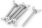 304 Stainless Steel M6 Wing Shape Butterfly Head Screws Bolts 5pcs
