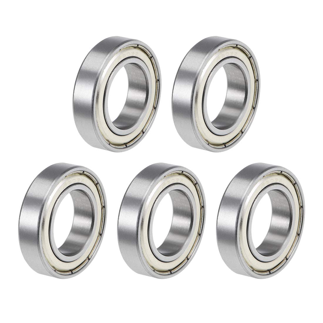 6903ZZ Deep Groove Ball Bearings Z2, 17mm x 30mm x 7mm Double Shielded Carbon Steel 5pcs