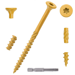 LinkMejor 50 PCS #10 x 3” Deck Schroeven Zelfboorende Buiten Houten Schroeven