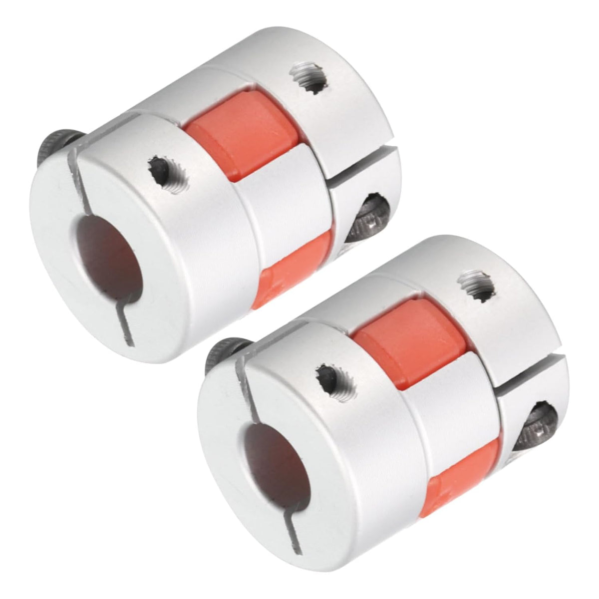 Aluminum Plum Shaft Coupling 8mm to 10mm Bore L25xD20 Flexible Coupler Joint for Machine and Servo Stepped Motor Pack of 2