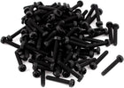 M2 x 12mm Pan Head Plastic Phillips Machine Screws Black 100 PCS