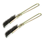 Steel Wire Brush Hardware Metal Handle Hand Tool 22cm Long 2pcs