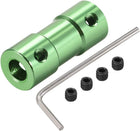 3mm to 5mm Bore Rigid Coupling 25mm Length 10mm Diameter Aluminum Alloy Shaft Coupler Connector Green 2pcs