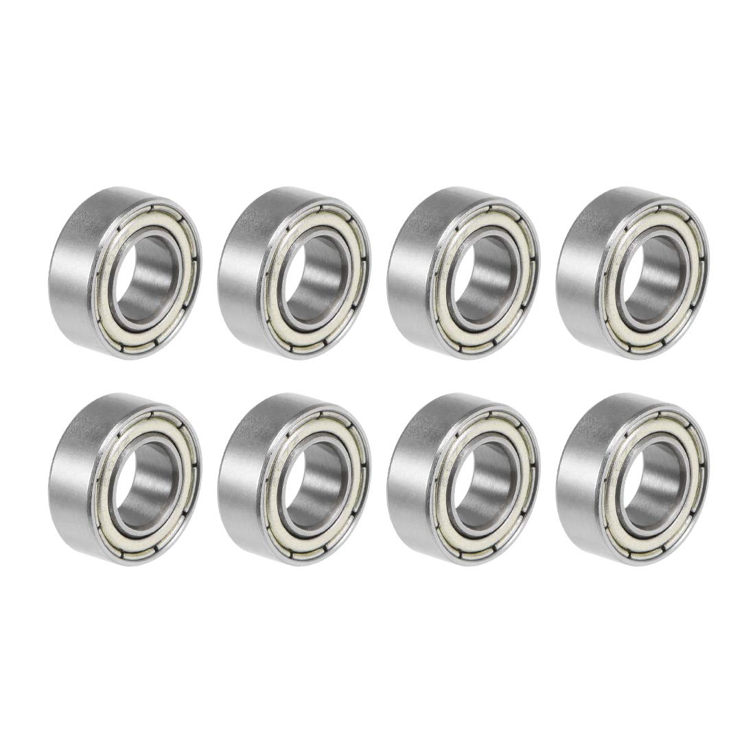 687ZZ Deep Groove Ball Bearings Z2 7mm X 14mm X 5mm Double Shielded Carbon Steel 8pcs