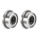 MF63zz Flanged Ball Bearing 3x6x2.5mm Double Shielded ABEC-3 Chrome Steel Bearings 2pcs