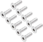 M3x10mm Flat Head Machine Screws Inner Hex Screw 304 Stainless Steel Fasteners Bolts 40Pcs