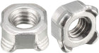 Weld Nuts,M6 Square UNC Coarse Carbon Steel Machine Screw Silver Pack of 40