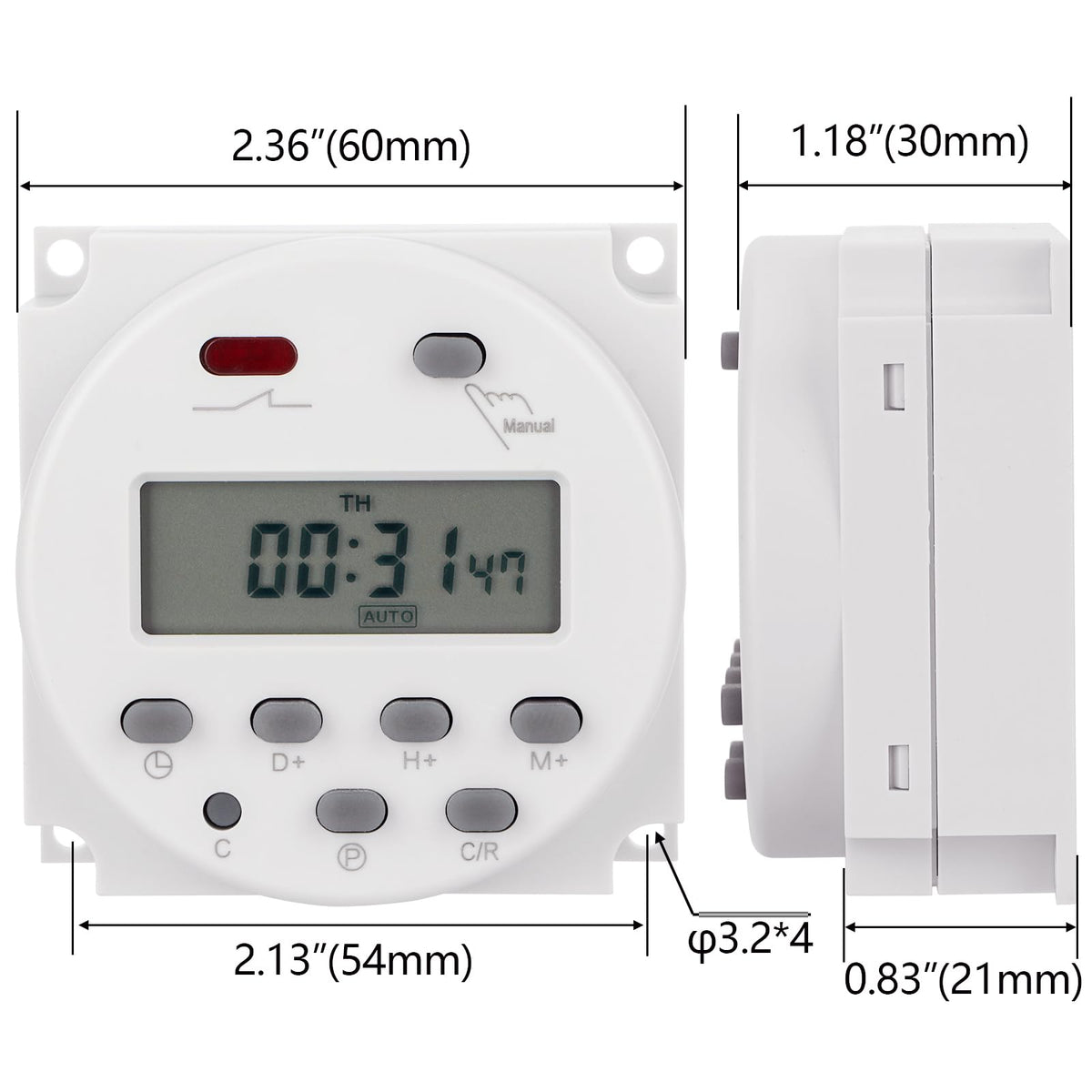 LinkMejor Timer Switch, AC 220V 16Amp, Programmabile Timer Time Relay Switch