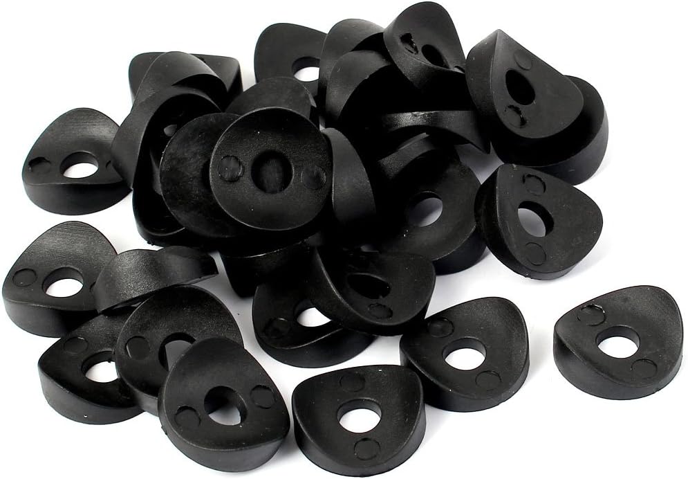 25mm Diameter Metric Disc Plastic Spring Deck Washers Black 30 Pcs