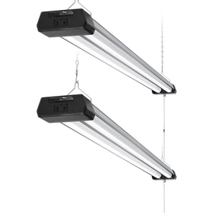 LinkMejor BS42a Lajur LED Toko 4FT untuk Workshop, 42W 4800LM 5000K, 2 Paket