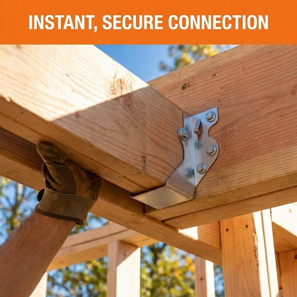 25 Pack 2x4 Joist Hangers, 18 Gauge Zinkad Yttermontage