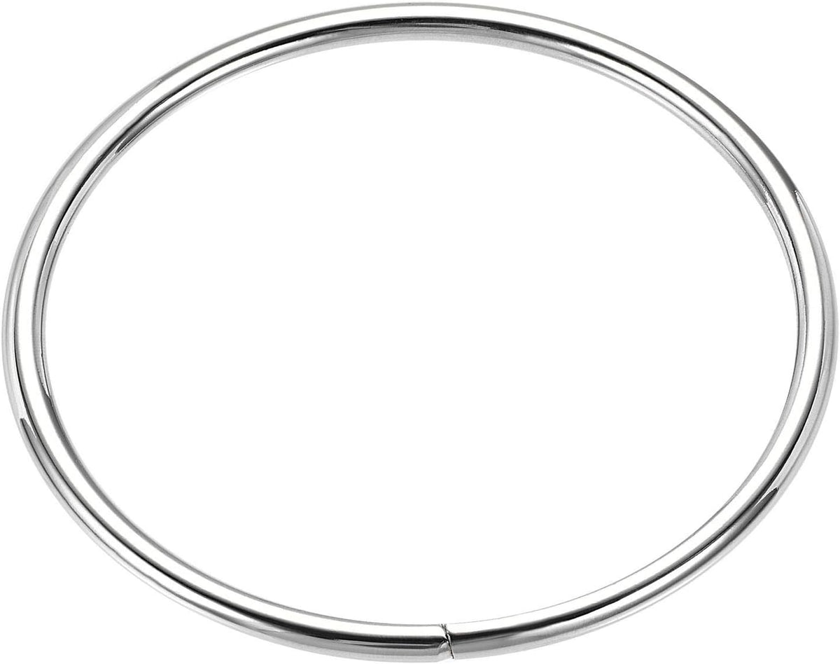 LinkMejor Metal O Ring 75mm(1.89") ID 5mm Thickness Non-Welded Rings for Hardware DIY Silver Tone 1pcs