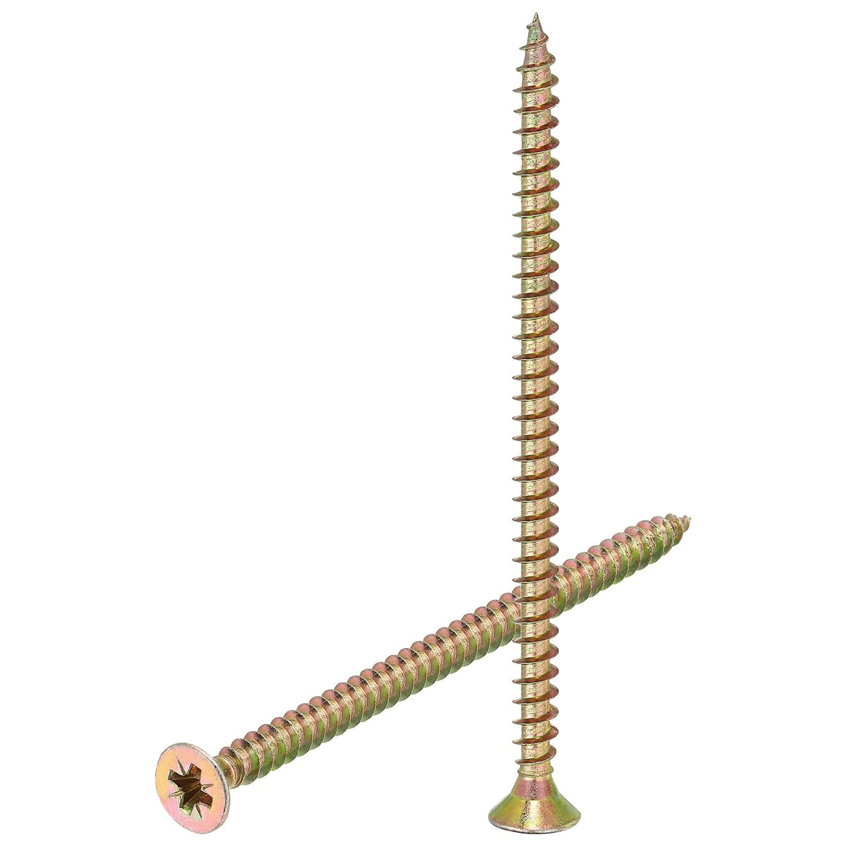 20pcs M6x100mm Phillips Flat Head Sheet Metal Screws, Carbon Steel Cross Drive Self Tapping Wood Screws Chipboard Screw for Sheet Metal, Wood, Color
