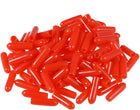 100pcs Rubber End Caps 2.5mm ID Vinyl Round Tube Bolt Cap Cover Thread Protectors Red