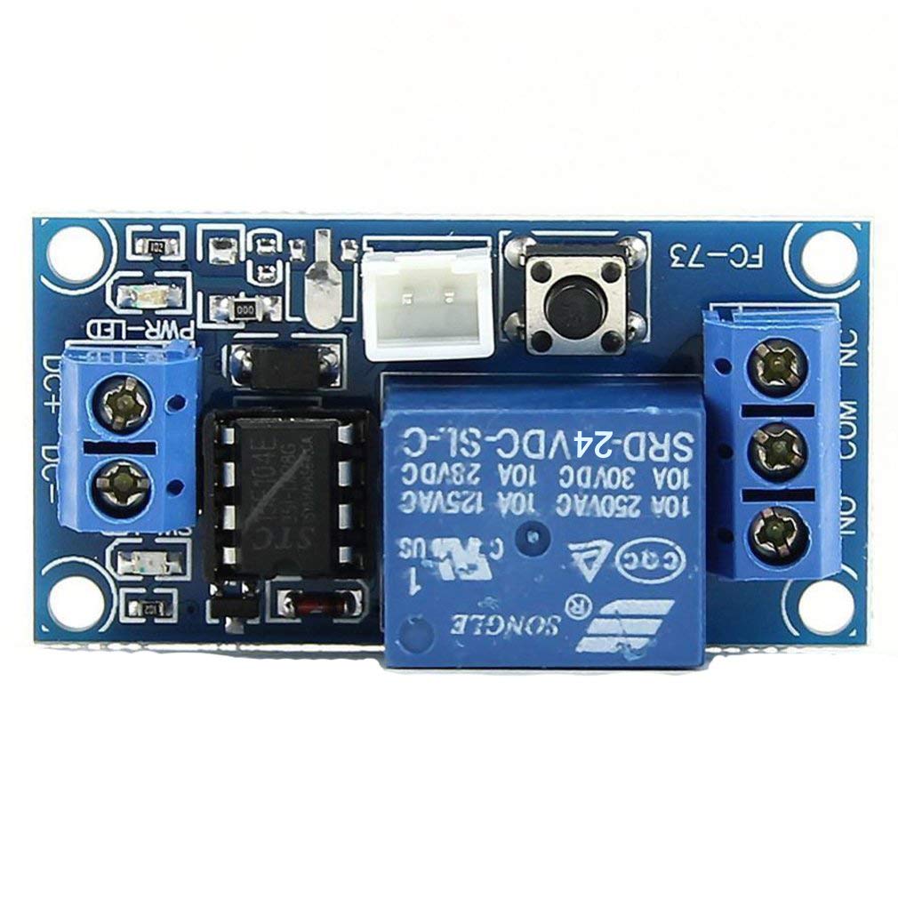 LinkMejor 2pcs 24V Single Bistable Self-Locking Relay Module Push to Start and Stop …