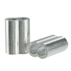Aluminum Crimping Loop Sleeve Double Barrel for 5/16"-3/8" Wire Rope Pack of 10