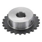 #25 Chain Roller Sprocket 12mm Bore 53.5mm OD, 25 Tooth C45 Carbon Steel ANSI #25 Roller Sprocket Round Hole Without Surface Finished with 4x1.8mm Keyway for ISO 04C Chain