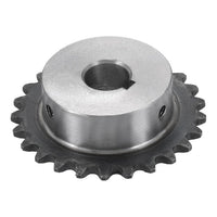 #25 Chain Roller Sprocket 12mm Bore 53.5mm OD, 25 Tooth C45 Carbon Steel ANSI #25 Roller Sprocket Round Hole Without Surface Finished with 4x1.8mm Keyway for ISO 04C Chain
