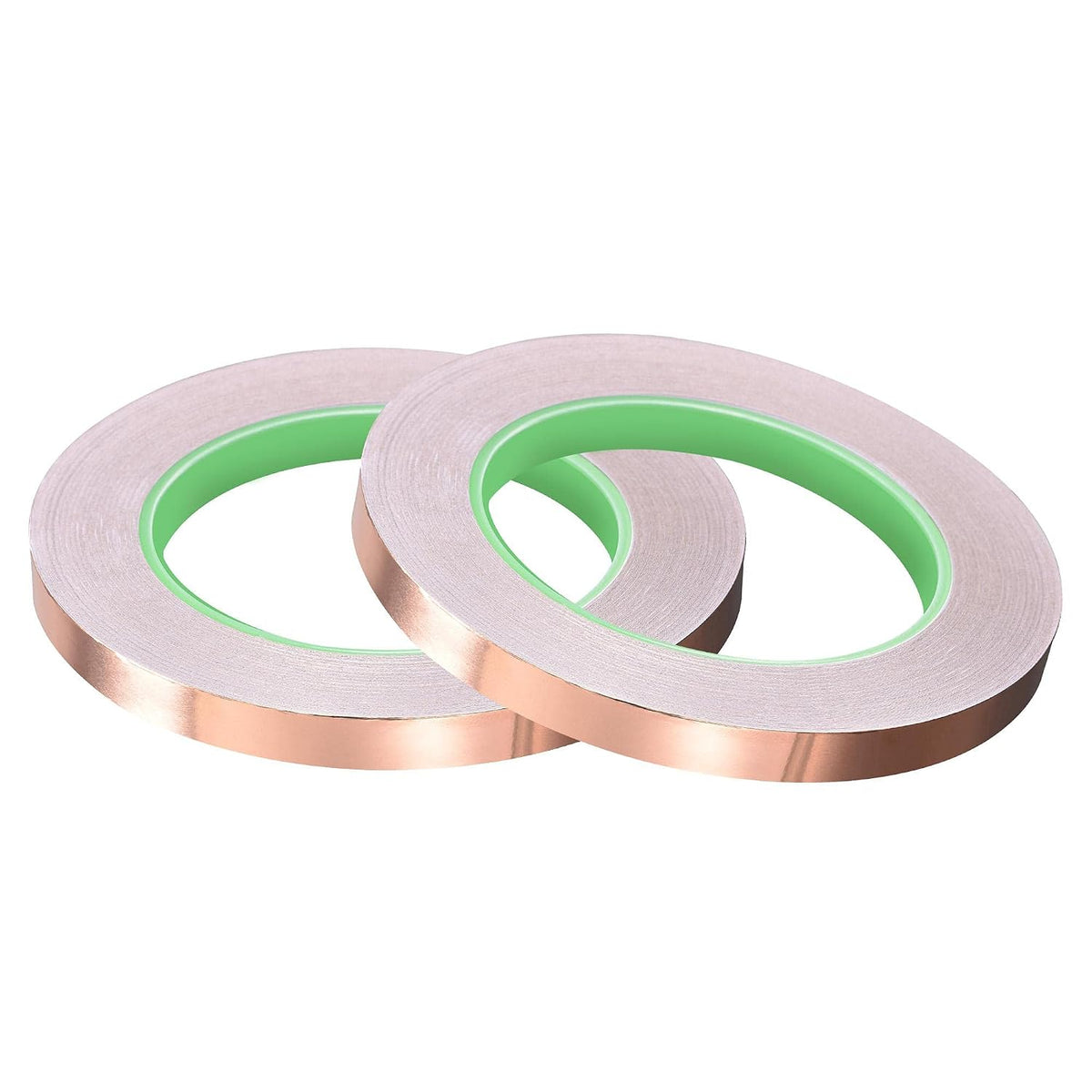 Double-Sided Conductive Tape Copper Foil Tape Adhesive 10mm x 30m/98.4ft for Guitar, EMI Shielding Crafts, Electrical Repairs, Stained Glass 2pcs