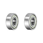 6000ZZ Deep Groove Ball Bearing, 2pcs 10 mm x 26 mm x 8 Mm(ID x OD x T) Chrome Steel Z2 Double Steel Sealed Bearing, Silver