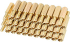 60pcs M3 12+6mm Female Male Thread Brass Hex Standoff Spacer Screws PCB Pillar