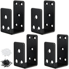 4Pack Schwarz starke Türsicherheitsbar Halterungen für 2x4 Bretter