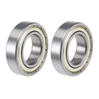 6904ZZ Deep Groove Ball Bearings Z2, 20mm x 37mm x 9mm Double Shielded Carbon Steel 2pcs