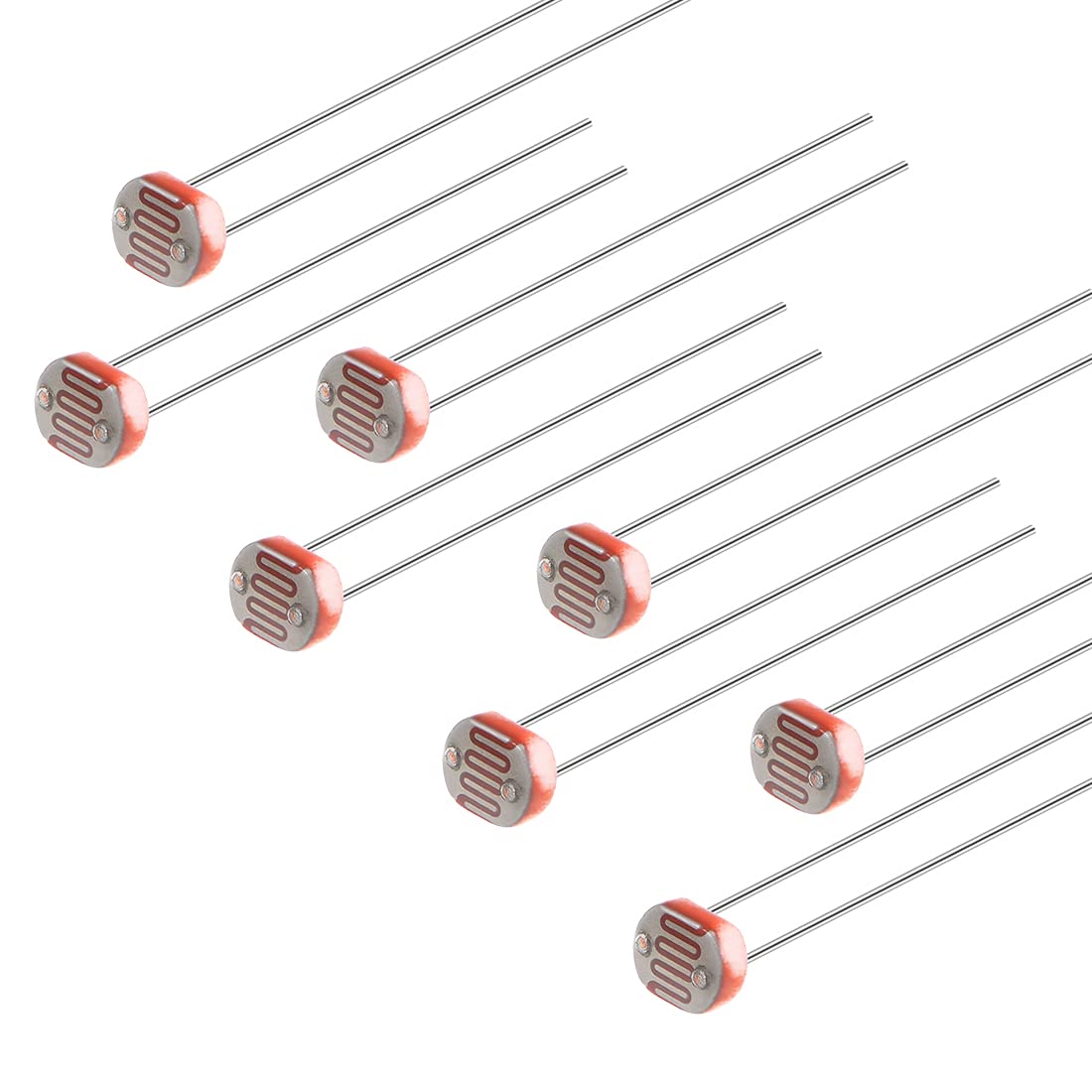 20Pcs Photoresistor Kit 5mm Photo Light Sensitive Resistor Light Dependent Resistor with Free Box for DIY and Experiments 5549 GL5549