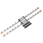 2pcs MGN9 300mm Linear Guide Rail with 2pcs MGN9H Sliding Carriage Block Bearing Steel and 2pcs Plastic Mini MGN12 Linear Guide for DIY 3D Printers and CNC Machine, Silver