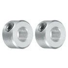 2pcs Set Screw Collars 3/16"" Bore, Aluminum Shaft Collars, 7/16"" OD and 1/4"" Thickness, Set Screw Clamp Collar, Stop Collar for Linear Rod Shaft Guide, Silver Tone