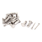 304 Stainless Steel Round Clevis Pins Fastener M5 x12mm 10Sets